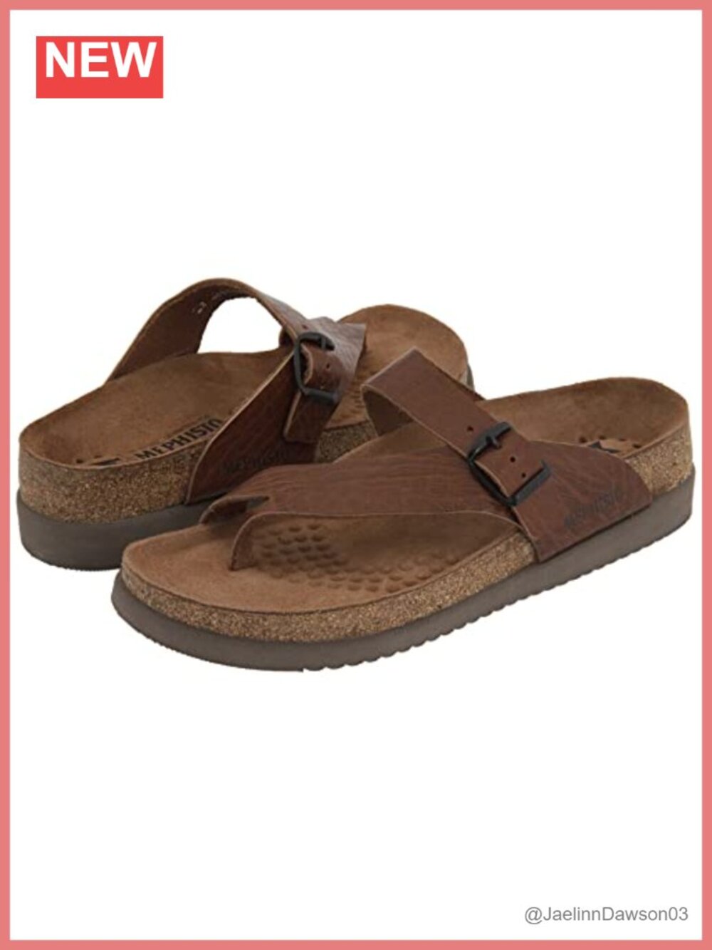 Women's Leather Thong Sandals Platform Heel Buckle Closure Lightweight